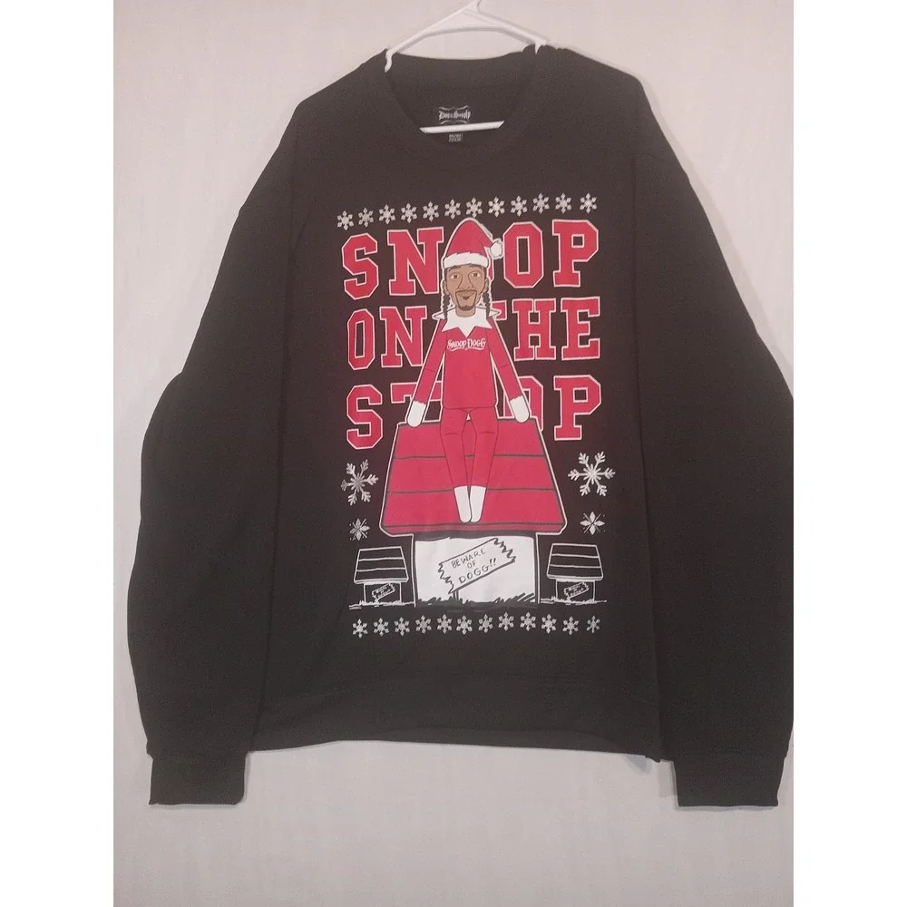 Dogg Supply By Snoop Dogg On The Stoop Sweatshirt Men Black Graphic Print 3XL